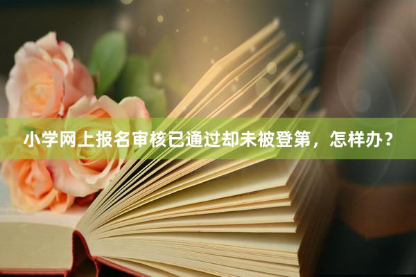 小学网上报名审核已通过却未被登第，怎样办？